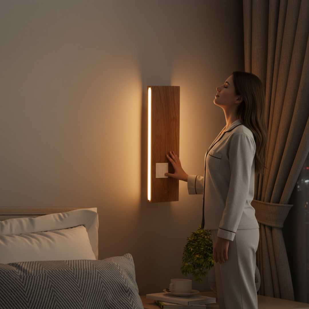 WoodGlow | Wandleuchte – Natürliche warme LED-Beleuchtung
