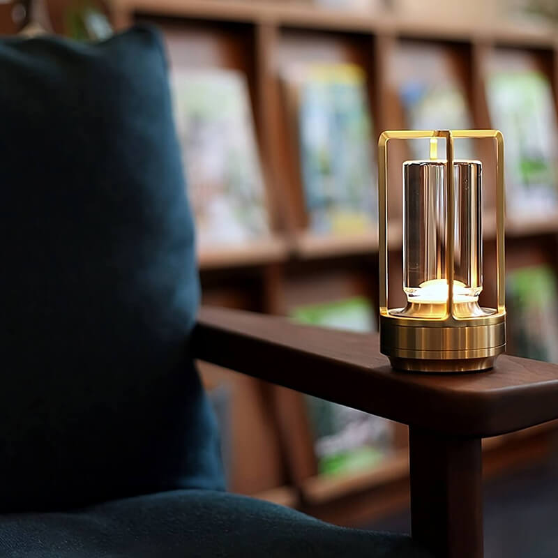 LumiVogue | Kabellose Kristall-Tischlampe – Warmes dimmbares Stimmungslicht