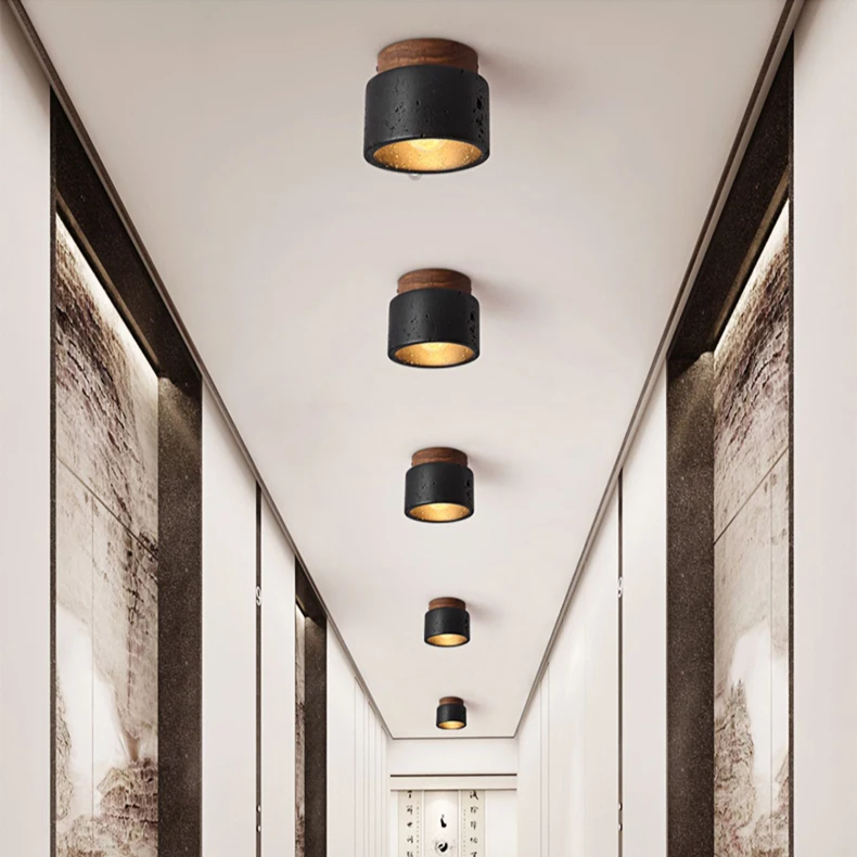 Elegante Deckenleuchte aus Schwarz Stein für Wohnzimmer – LED Deckenlampe mit Beruhigender Beleuchtung und Modernem Design 5