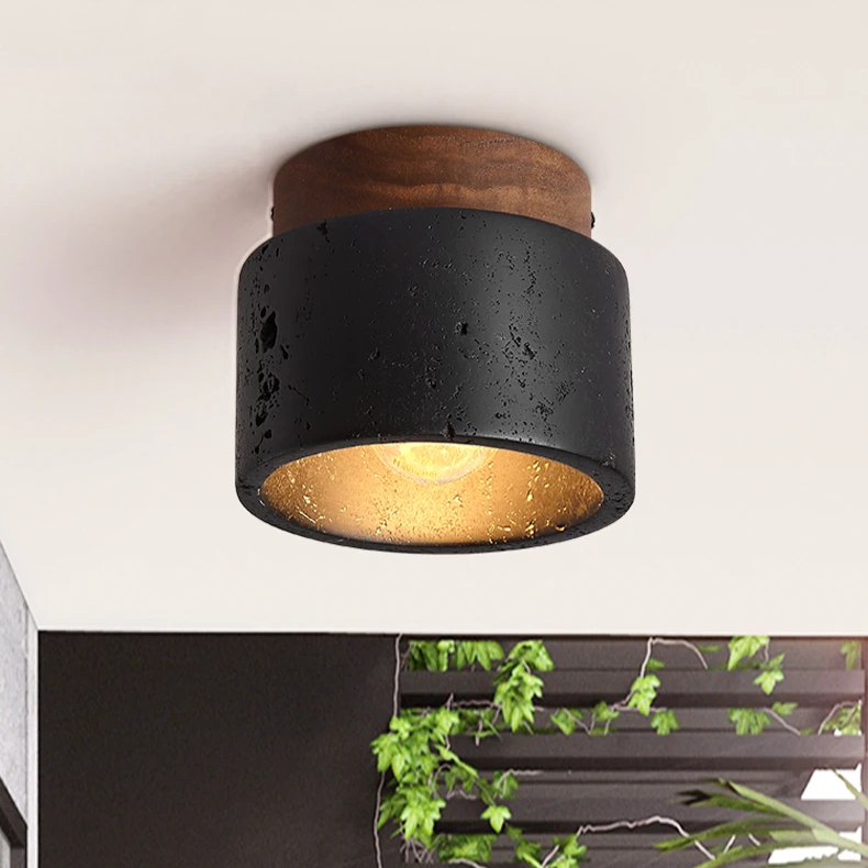 Elegante Deckenleuchte aus Schwarz Stein für Wohnzimmer – LED Deckenlampe mit Beruhigender Beleuchtung und Modernem Design 8
