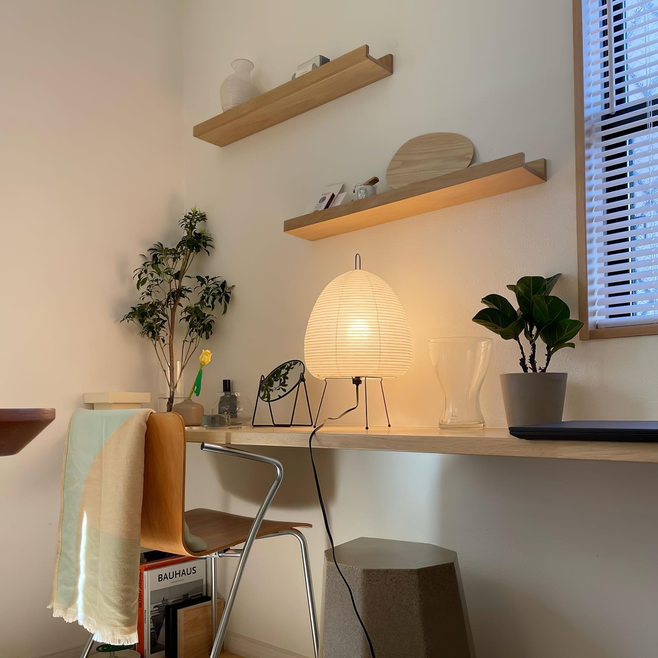 Elegante Dimmbar Tischlampe mit Gewölbtem Papierschirm – Ideal als Nachttischlampe oder Tischleuchte für Gemütliches Licht 8