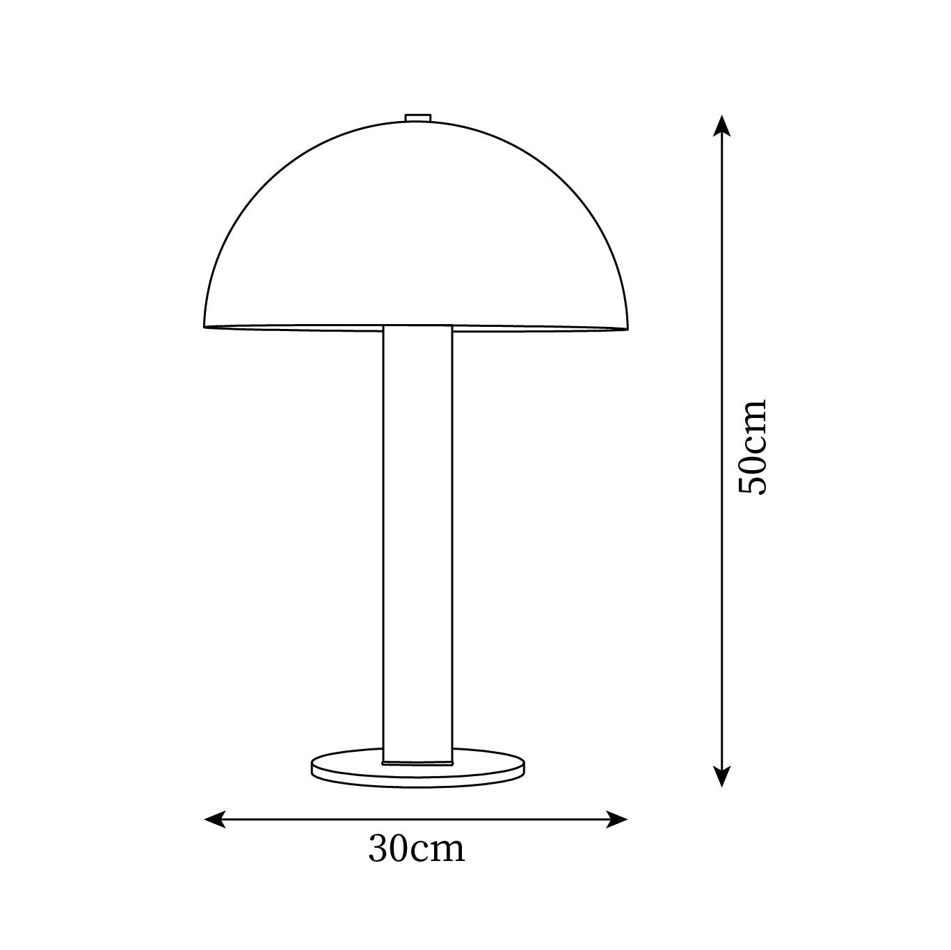 Elegante Tischlampe im Pilzdesign – Dimmbar, Metallkörper in Weiß, Blau und Kupfer, Ideal für Wohnzimmer und Schlafzimmer 4