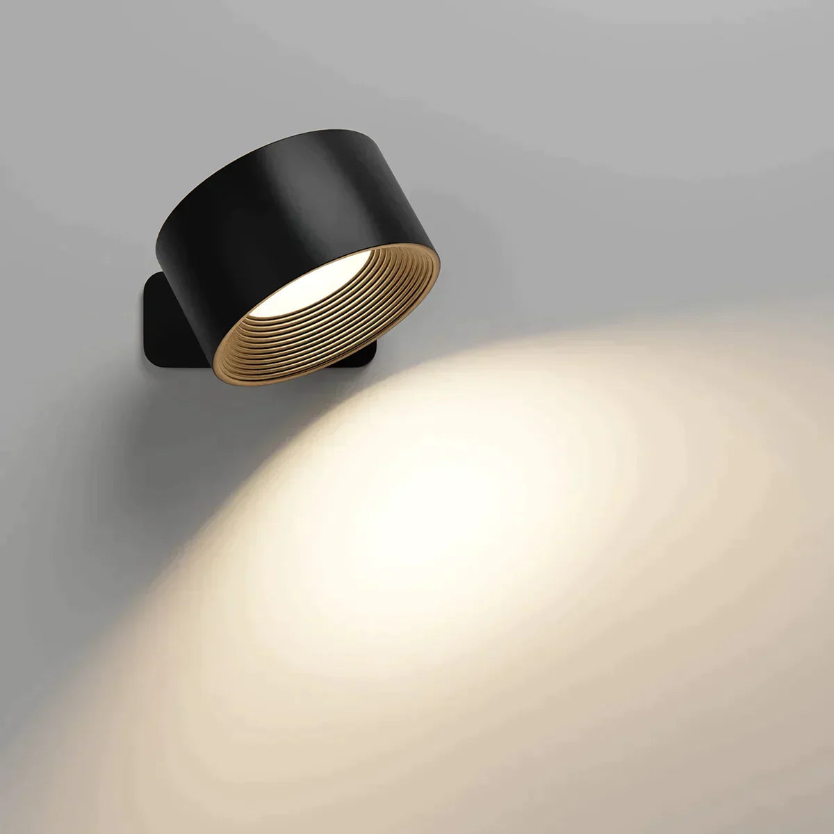 LumaOrbit | Wandleuchte – Kabellose 360° LED mit Touchsteuerung
