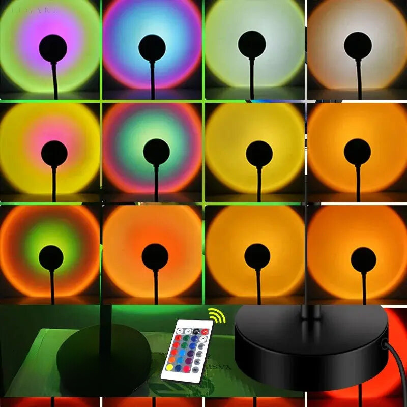 SunMuse | Projektionslampe – Sonnenuntergangseffekt mit LED & Fernbedienung