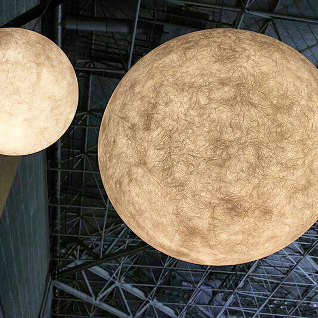 Mond Pendelleuchte Hängelampe für Esstisch – Realistisches Vollmond-Design in Verschiedenen Größen, E26/E27, Hardwired Installation 8