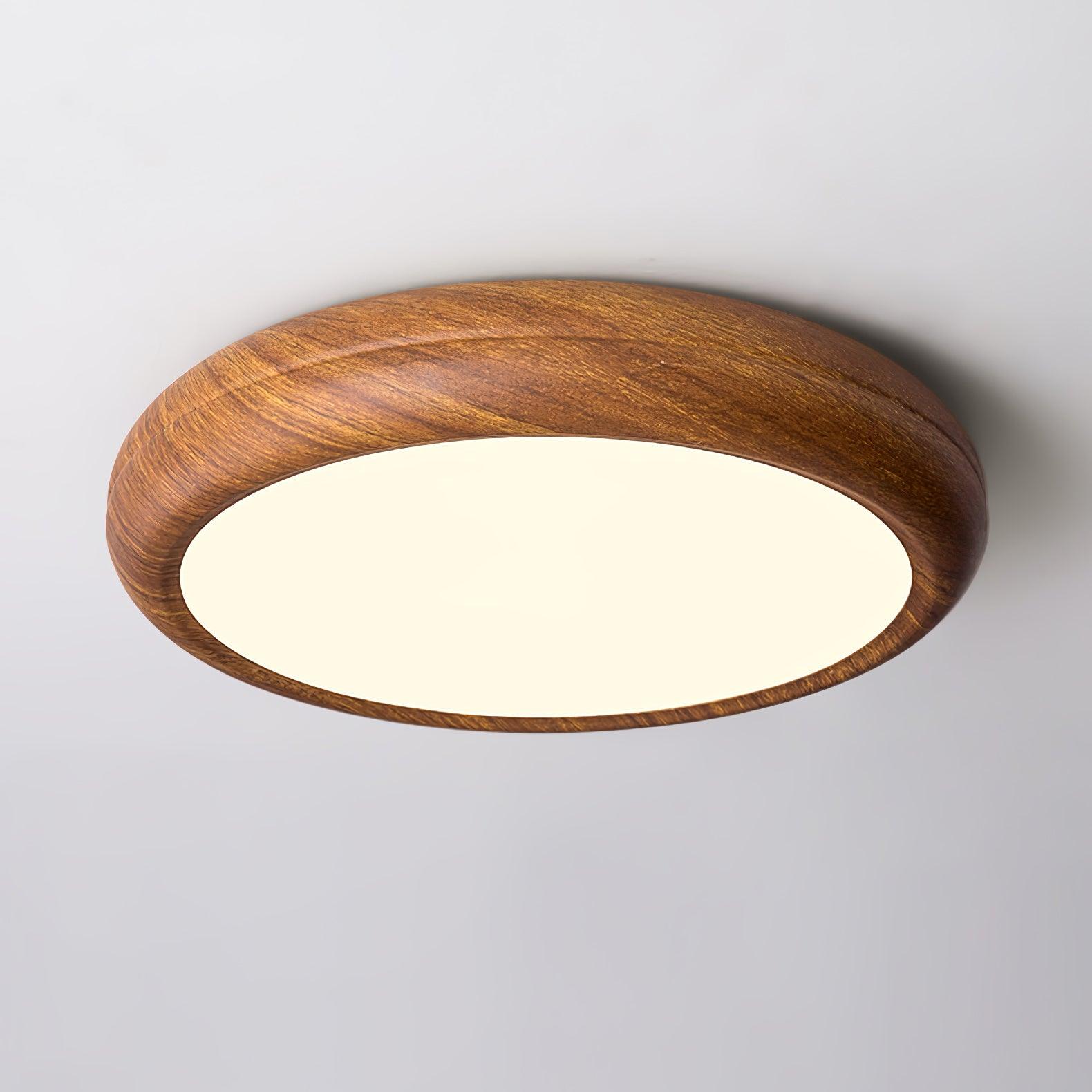 Nordic LED Deckenleuchte mit Holzmaserung für Wohnzimmer – Warmweiß 3000K, verschiedene Größen verfügbar 10