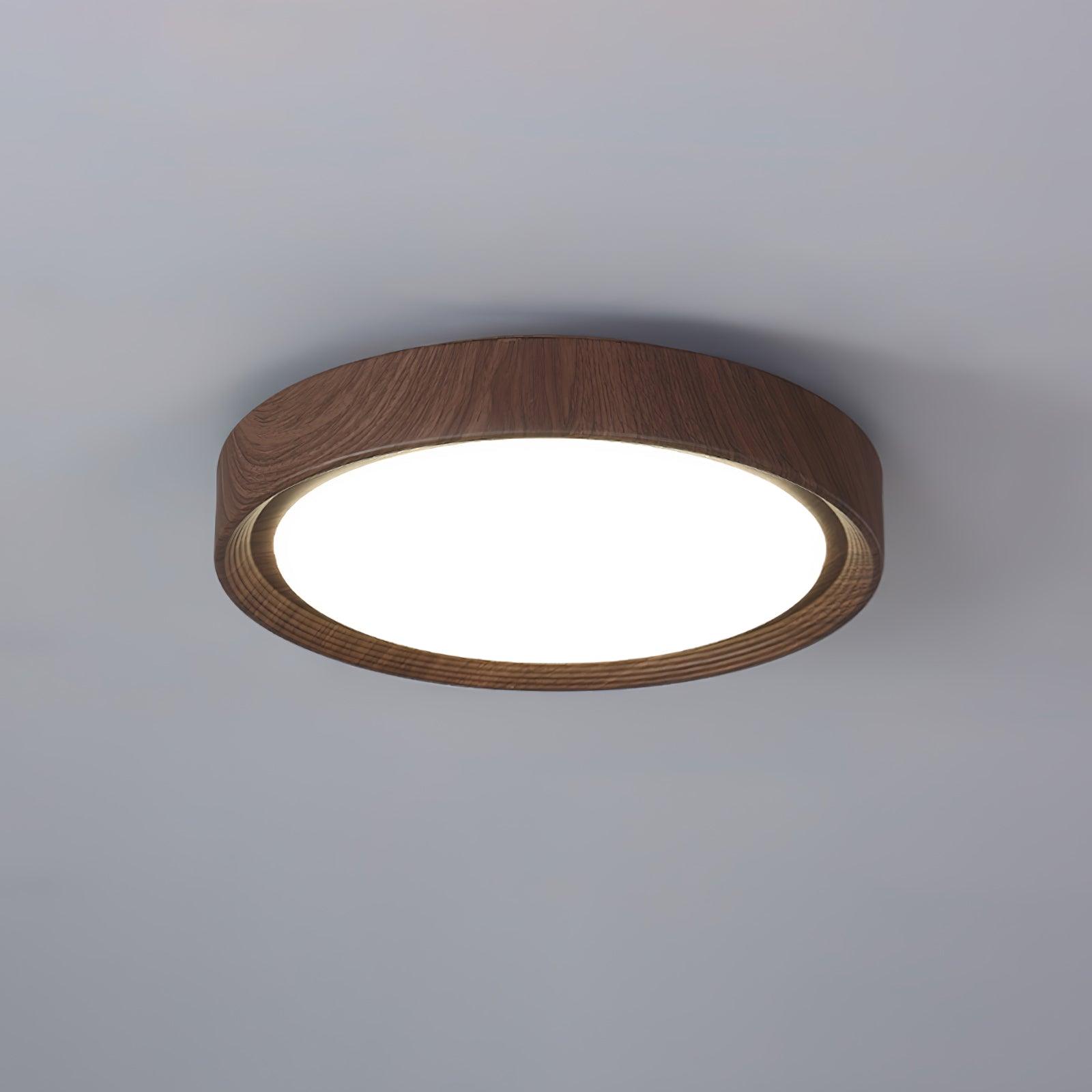 Nordic LED Deckenleuchte mit Holzmaserung für Wohnzimmer – Warmweiß 3000K, verschiedene Größen verfügbar 11