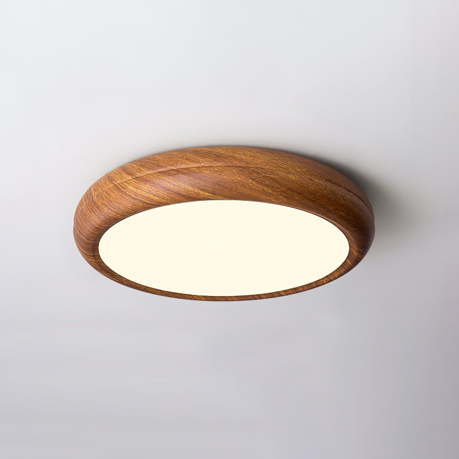 Nordic LED Deckenleuchte mit Holzmaserung für Wohnzimmer – Warmweiß 3000K, verschiedene Größen verfügbar 9