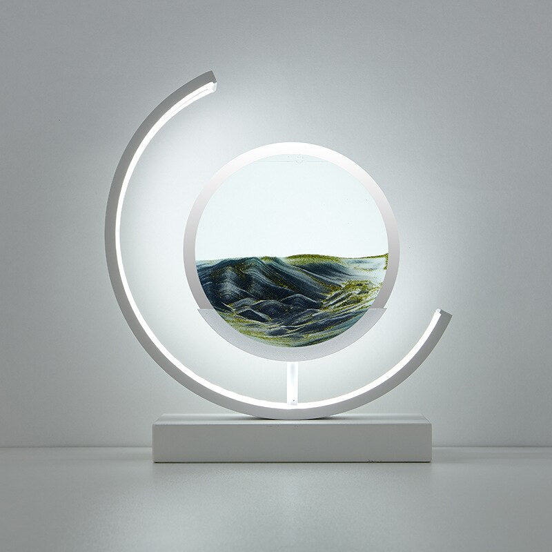 ZenSand | Sand Tischlampe – Beruhigendes LED-Design mit fließendem Sandmuster