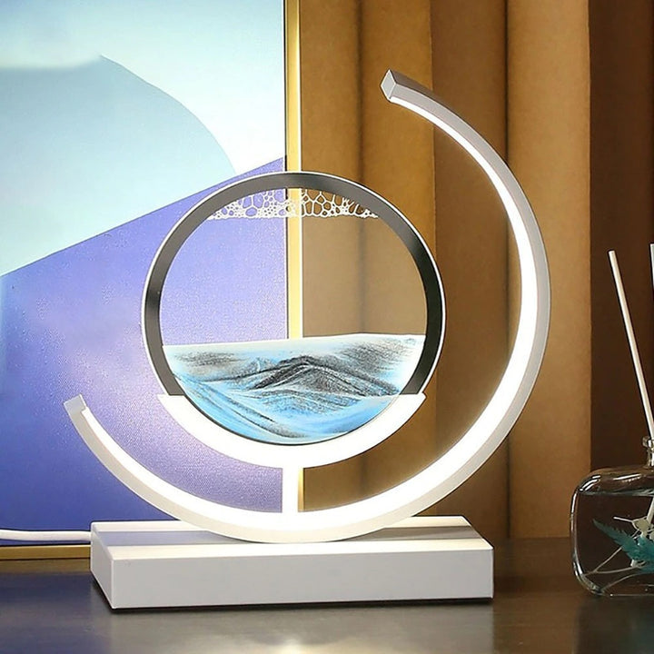 ZenSand | Sand Tischlampe – Beruhigendes LED-Design mit fließendem Sandmuster