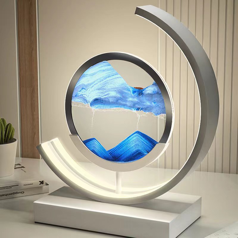 ZenSand | Sand Tischlampe – Beruhigendes LED-Design mit fließendem Sandmuster