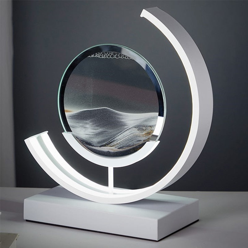 ZenSand | Sand Tischlampe – Beruhigendes LED-Design mit fließendem Sandmuster