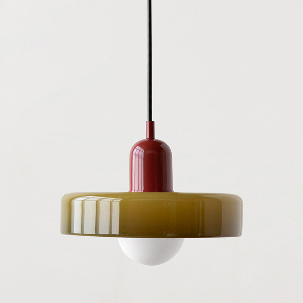 Vitréna Bauhaus Pendelleuchte für Esszimmer – Künstlerisches Design mit Harmonischer Lichtdiffusion, Ø 25cm, Verstellbare Aufhängung 17