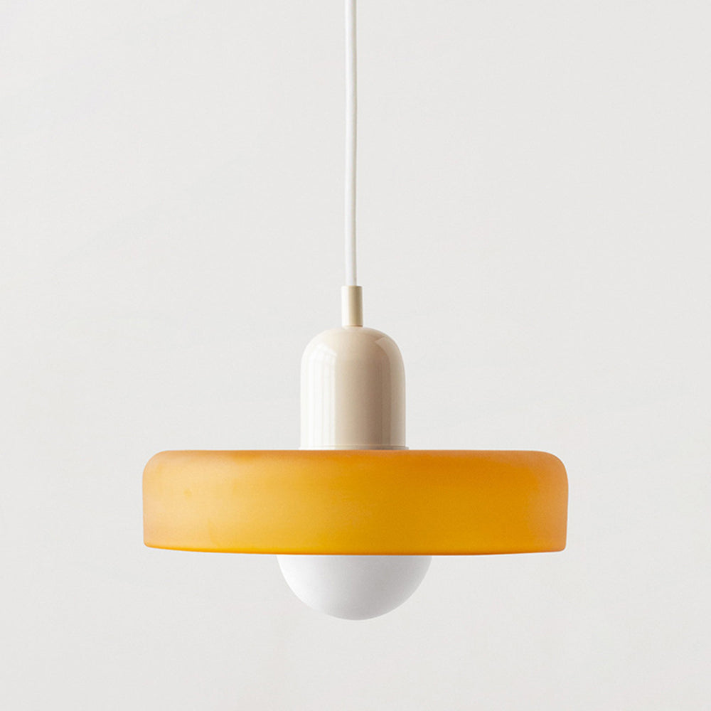 Vitréna Bauhaus Pendelleuchte für Esszimmer – Künstlerisches Design mit Harmonischer Lichtdiffusion, Ø 25cm, Verstellbare Aufhängung 18