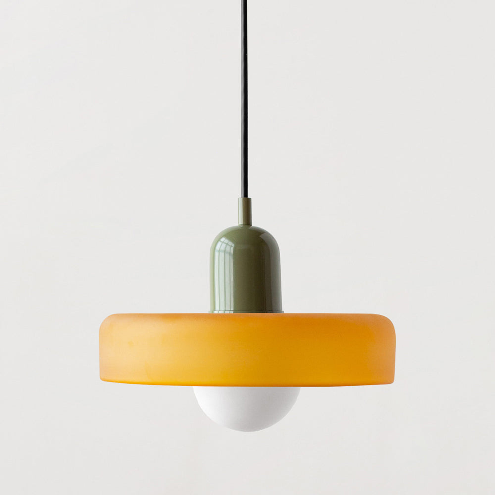 Vitréna Bauhaus Pendelleuchte für Esszimmer – Künstlerisches Design mit Harmonischer Lichtdiffusion, Ø 25cm, Verstellbare Aufhängung 23