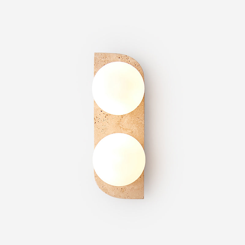 Wandleuchte aus Travertin – Minimalistische Wandlampe für Badezimmer und Innenräume, Feuchtigkeitsbeständig, G9 Fassung 1