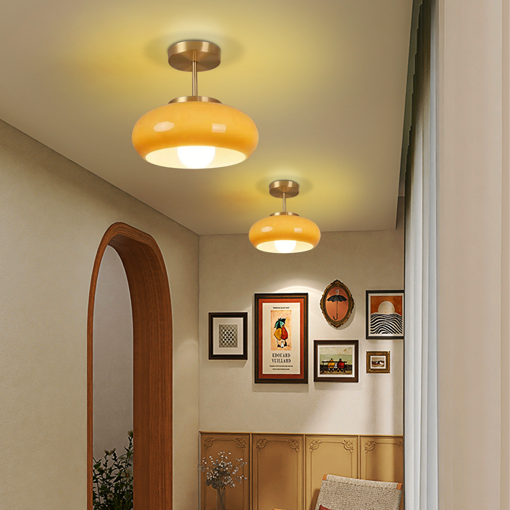 VeluLume | Deckenlampe – Sanftes Bernsteinfarbenes Lichtambiente