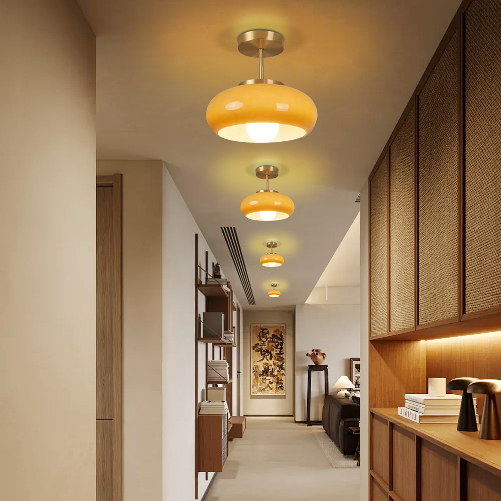 VeluLume | Deckenlampe – Sanftes Bernsteinfarbenes Lichtambiente