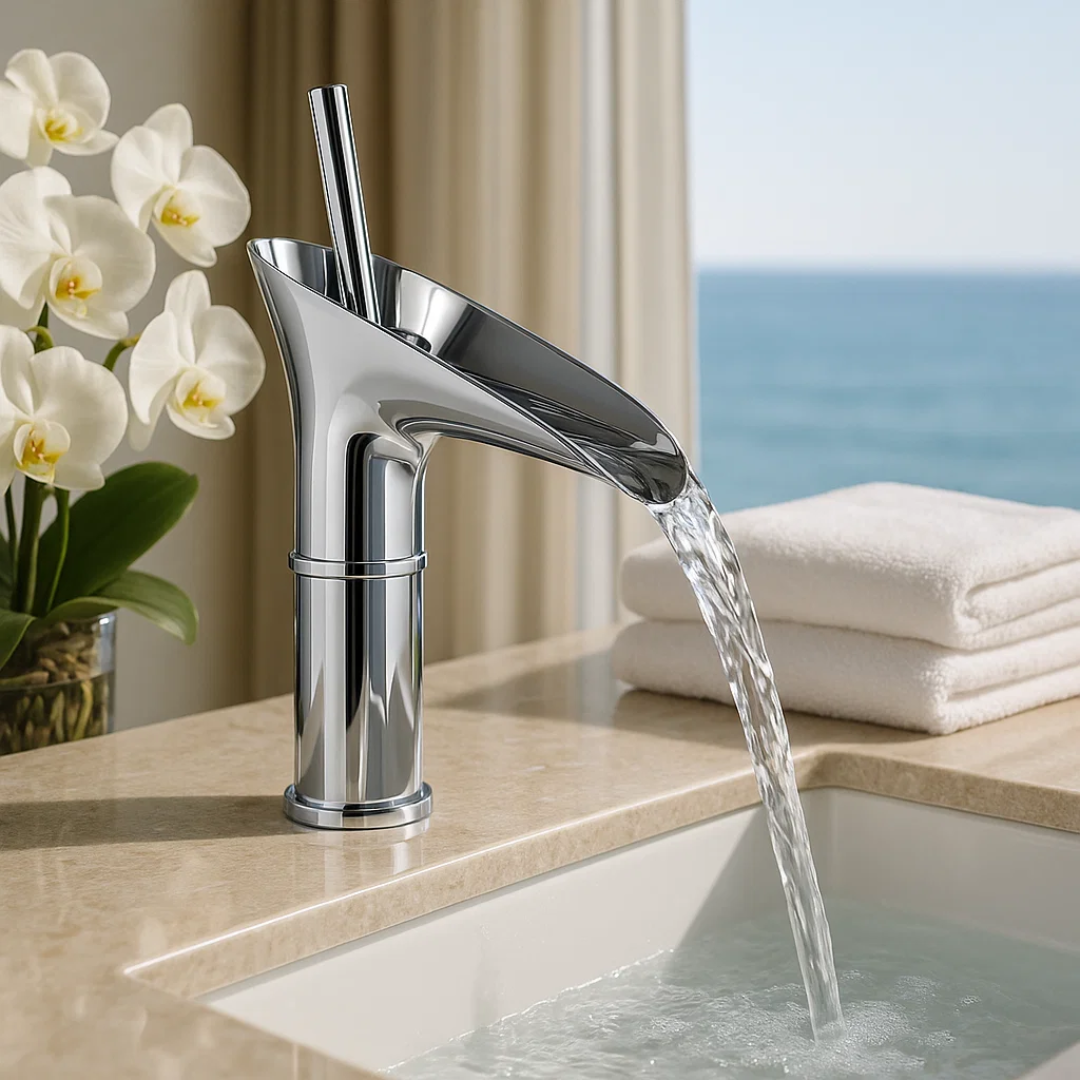 AquaLuxe | Armatur – Sanfter Eleganter Wasserfalleffekt