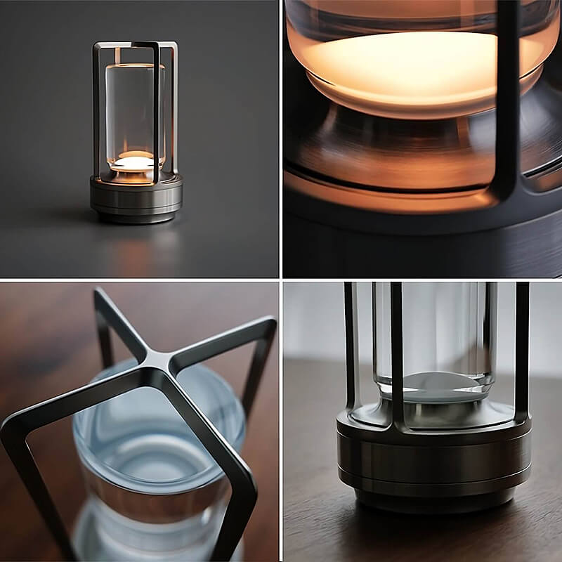 LumiVogue | Kabellose Kristall-Tischlampe – Warmes dimmbares Stimmungslicht