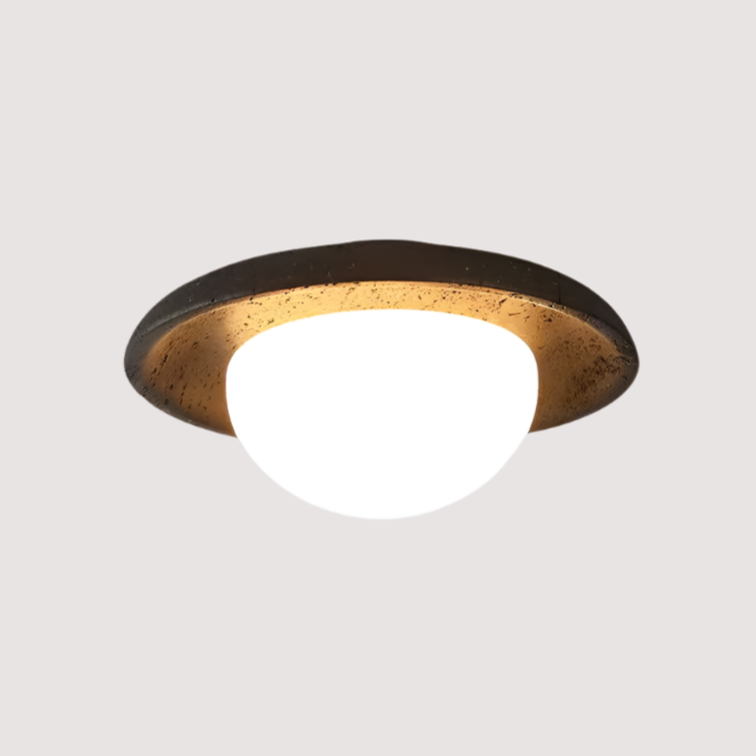Elegante Deckenleuchte aus Schwarz Stein für Wohnzimmer – LED Deckenlampe mit Beruhigender Beleuchtung und Modernem Design 10
