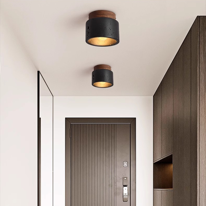 Elegante Deckenleuchte aus Schwarz Stein für Wohnzimmer – LED Deckenlampe mit Beruhigender Beleuchtung und Modernem Design 2