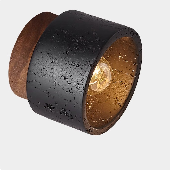 Elegante Deckenleuchte aus Schwarz Stein für Wohnzimmer – LED Deckenlampe mit Beruhigender Beleuchtung und Modernem Design 3