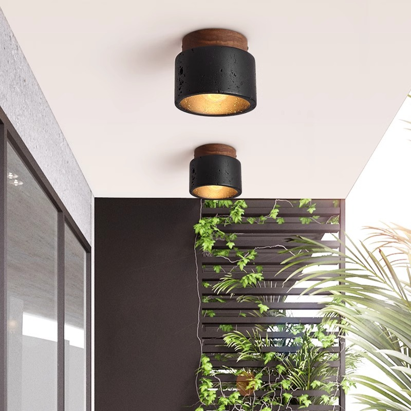 Elegante Deckenleuchte aus Schwarz Stein für Wohnzimmer – LED Deckenlampe mit Beruhigender Beleuchtung und Modernem Design 4