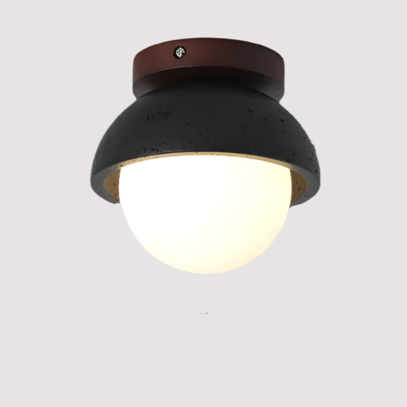 Elegante Deckenleuchte aus Schwarz Stein für Wohnzimmer – LED Deckenlampe mit Beruhigender Beleuchtung und Modernem Design 9