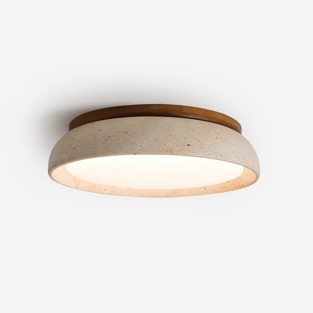 Elegante LED Deckenleuchte mit Travertin-Design für Wohnzimmer – Feuchtraumgeeignet, verschiedene Größen verfügbar 1
