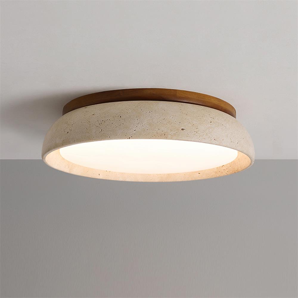 Elegante LED Deckenleuchte mit Travertin-Design für Wohnzimmer – Feuchtraumgeeignet, verschiedene Größen verfügbar 10