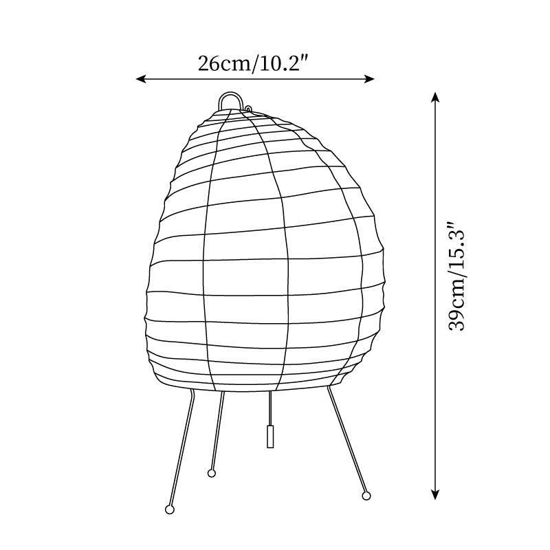 Elegante Tischlampe aus Washi-Papier mit Stahlbasis – Dimmbar, ideal als Nachttischlampe oder Tischleuchte für sanftes Licht 5