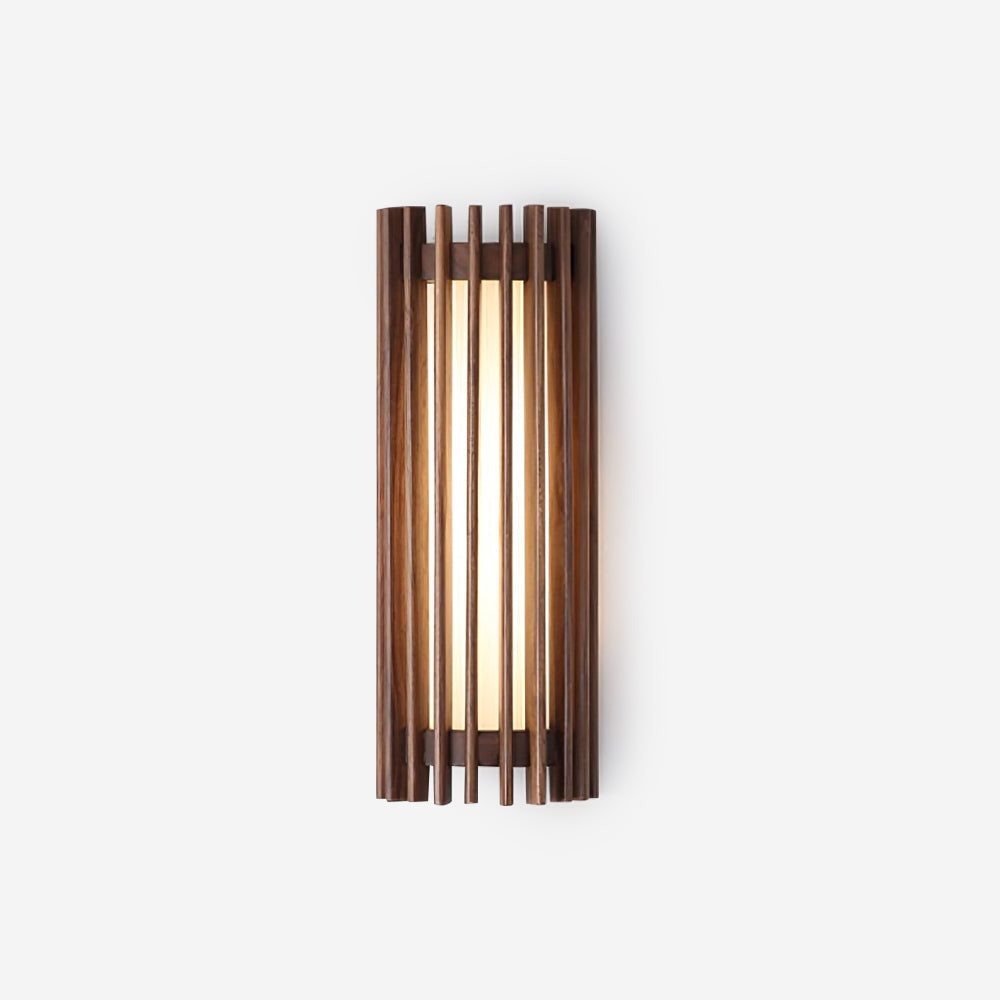 Elegante Wandlampe aus Walnussholz mit Integriertem LED und Warmweißem Licht – Indirekte Wandbeleuchtung für Gemütliche Atmosphäre 1