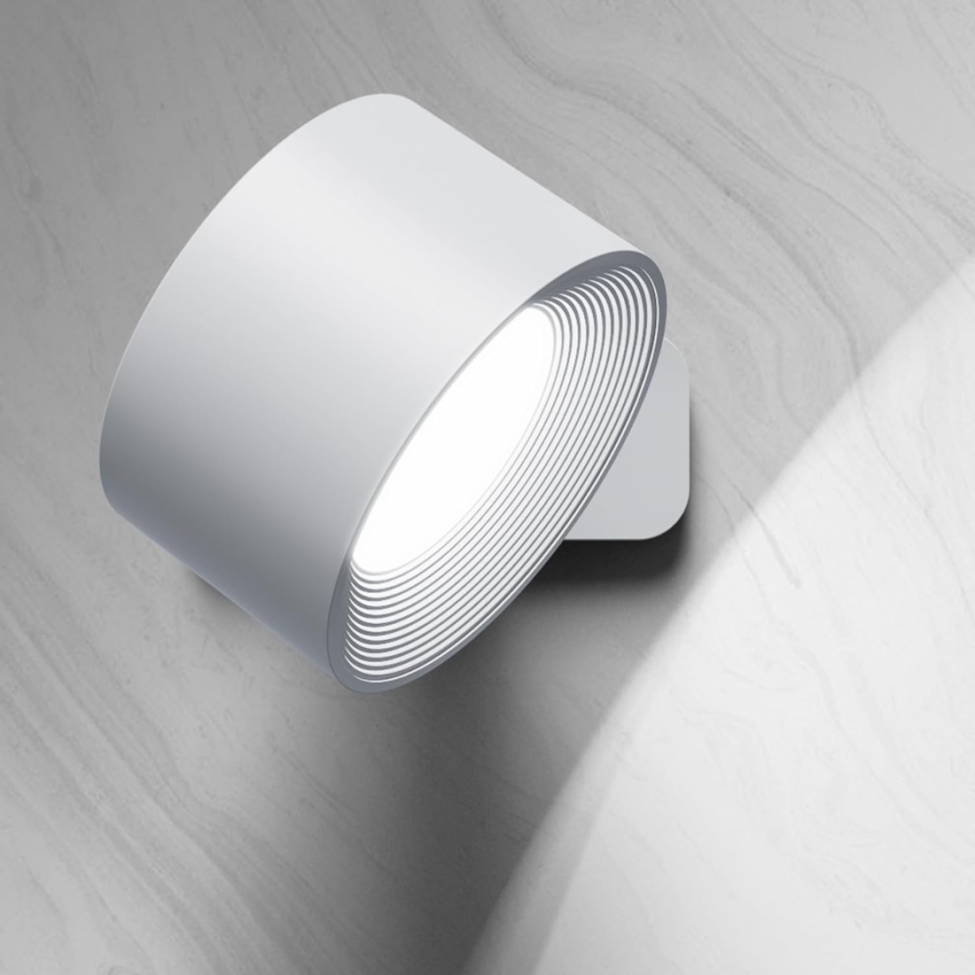 LumaOrbit | Wandleuchte – Kabellose 360° LED mit Touchsteuerung