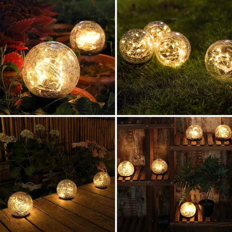 SolarMuse | Solarlampe – Warmes LED-Kugeldesign für stilvolle Gartenbeleuchtung