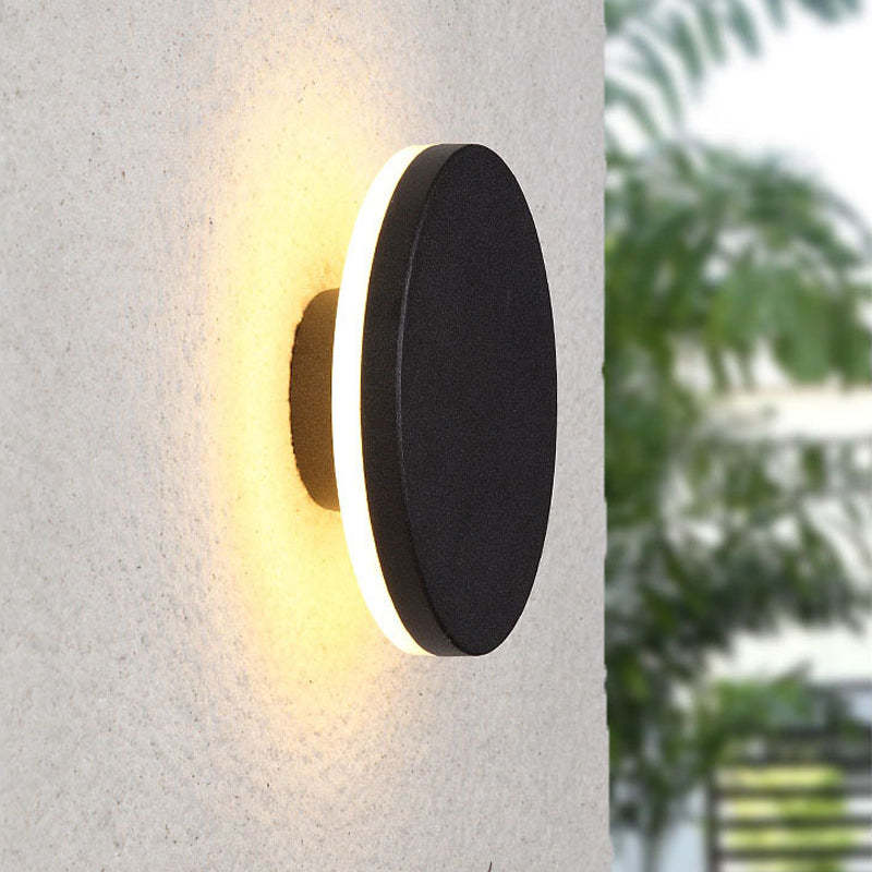 Minimalistische LED-Außenlampe IP65 Wetterfest – Runde und Rechteckige Aussenleuchten für Terrasse und Eingangsbereich 0
