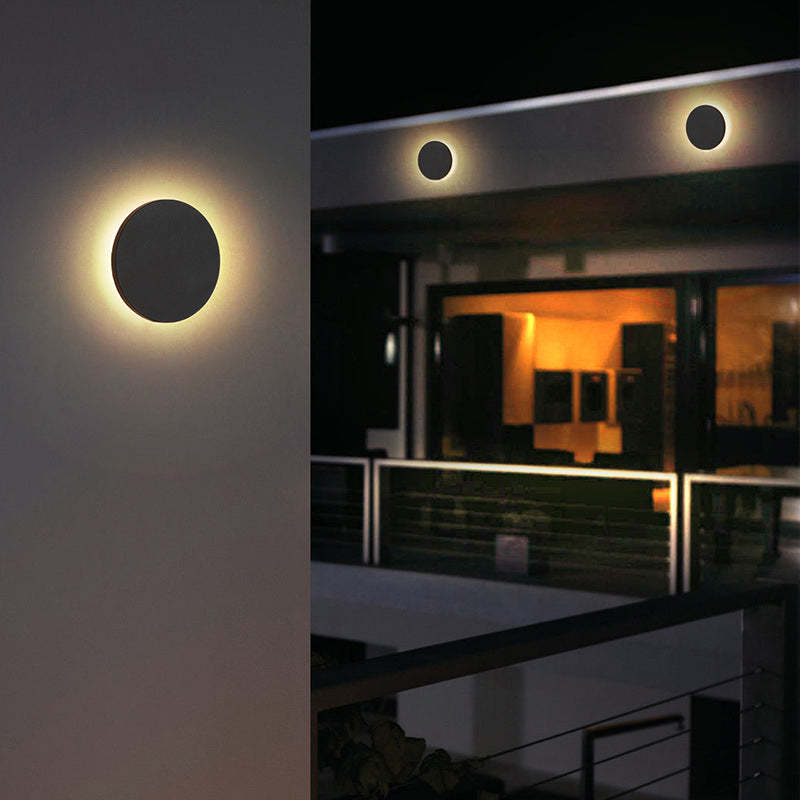 Minimalistische LED-Außenlampe IP65 Wetterfest – Runde und Rechteckige Aussenleuchten für Terrasse und Eingangsbereich 1