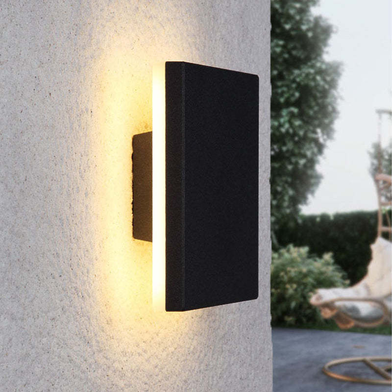 Minimalistische LED-Außenlampe IP65 Wetterfest – Runde und Rechteckige Aussenleuchten für Terrasse und Eingangsbereich 8