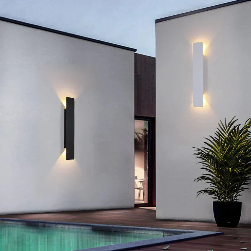 Moderne Außenwandleuchte mit IP65 Schutz – Energieeffiziente LED-Beleuchtung für Garten und Terrasse, Wetterfest, Einfache Installation 2