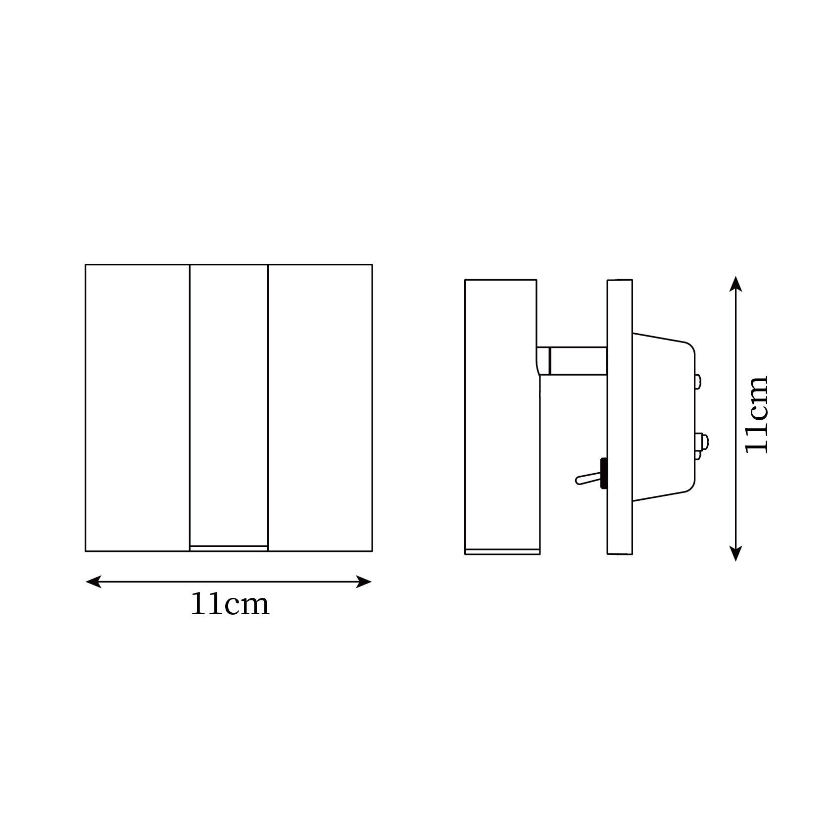 Moderne Wandleuchte mit Integriertem LED – Quadratische Wandlampe in Schwarz für Stilvolle Innenbeleuchtung 4
