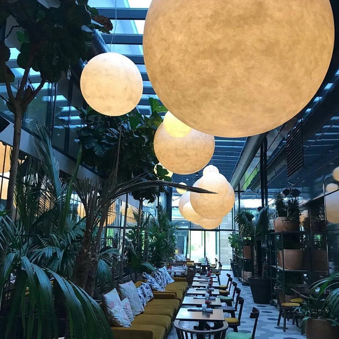 Mond Pendelleuchte Hängelampe für Esstisch – Realistisches Vollmond-Design in Verschiedenen Größen, E26/E27, Hardwired Installation 1