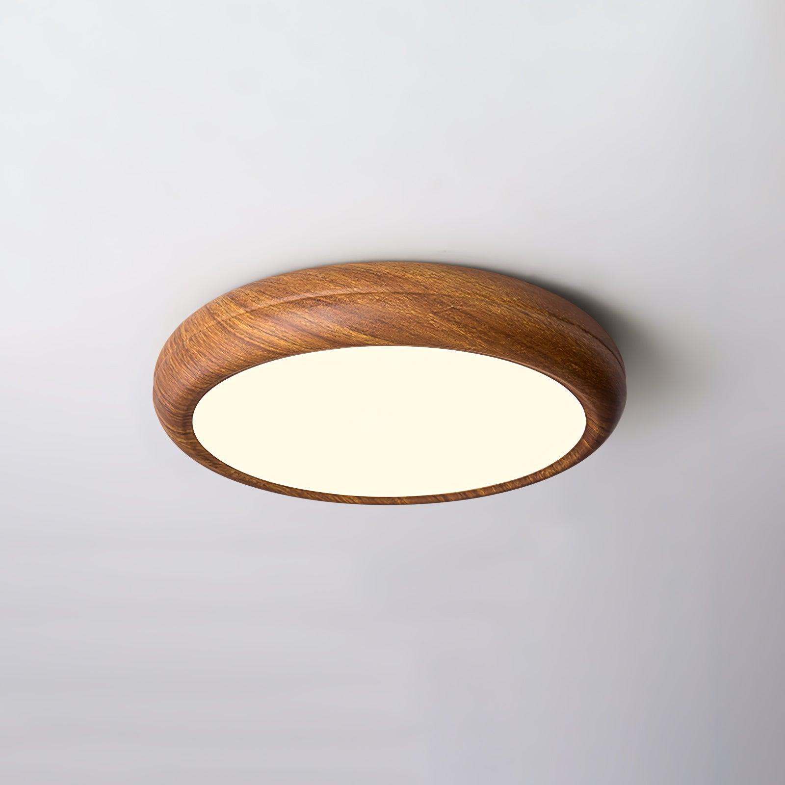 Nordic LED Deckenleuchte mit Holzmaserung für Wohnzimmer – Warmweiß 3000K, verschiedene Größen verfügbar 0