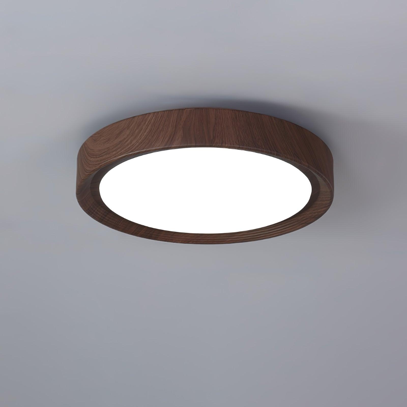 Nordic LED Deckenleuchte mit Holzmaserung für Wohnzimmer – Warmweiß 3000K, verschiedene Größen verfügbar 12