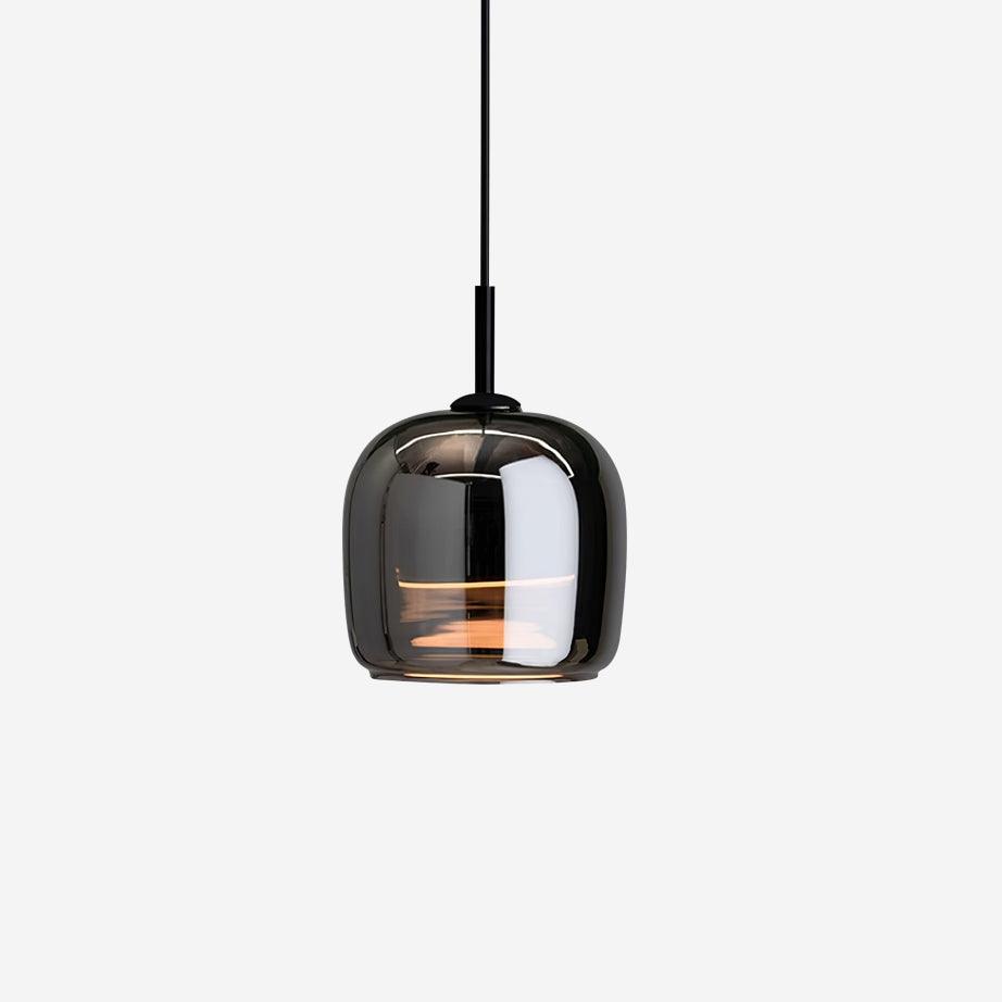 Pendelleuchte aus Schwarz Glas mit Integriertem LED für Esstisch – Moderne Hängelampe in Minimalistischem Design 1