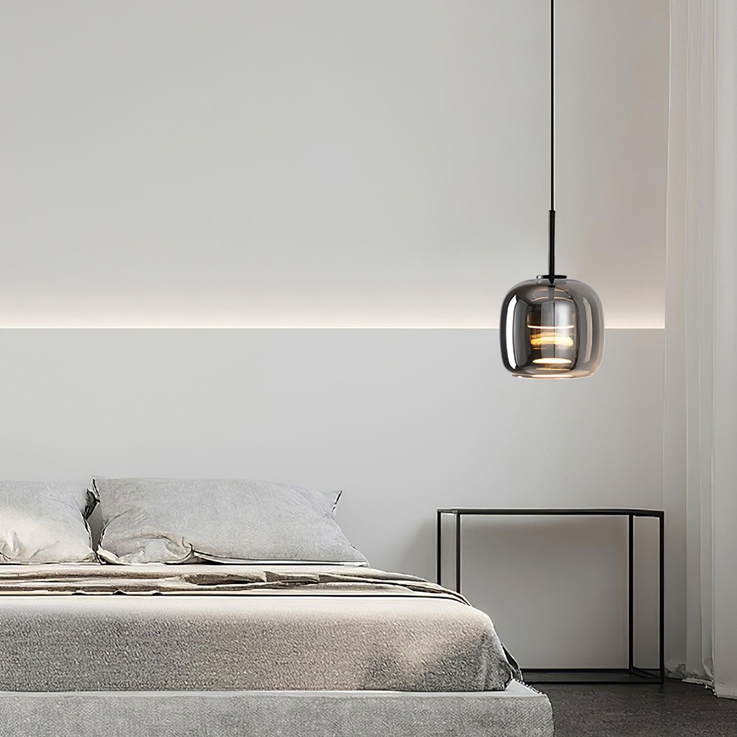 Pendelleuchte aus Schwarz Glas mit Integriertem LED für Esstisch – Moderne Hängelampe in Minimalistischem Design 8