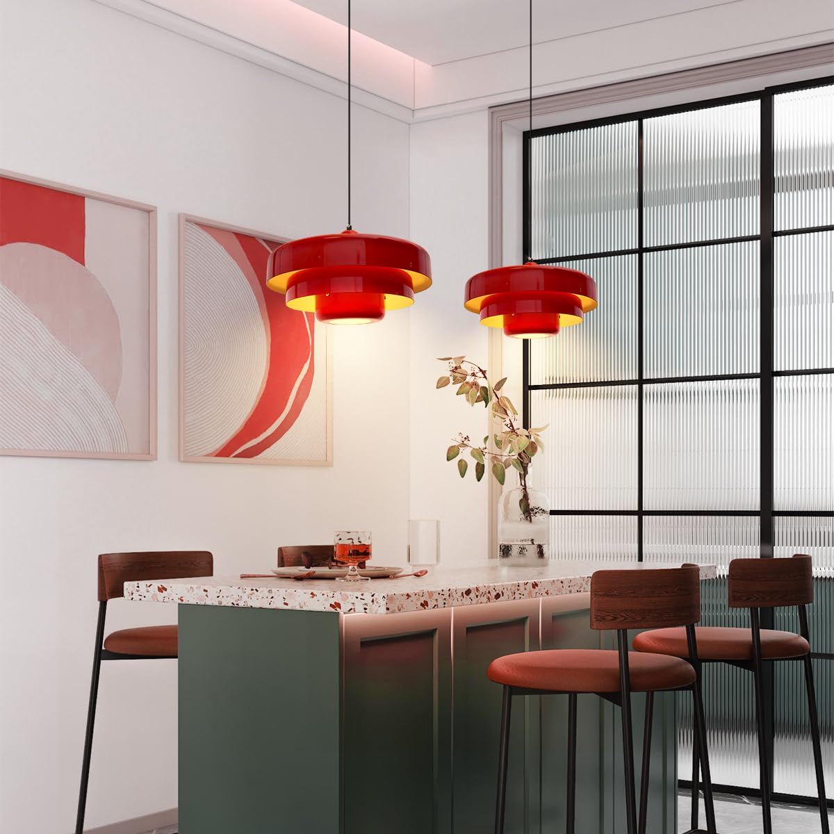 CrystalLoom | Hängeleuchte – Nordisches warmes Glasdesign