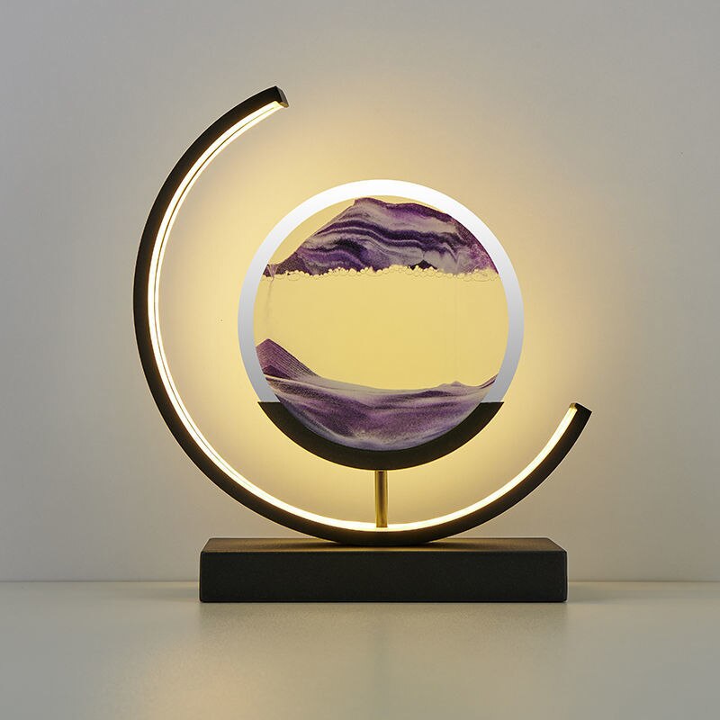 ZenSand | Sand Tischlampe – Beruhigendes LED-Design mit fließendem Sandmuster
