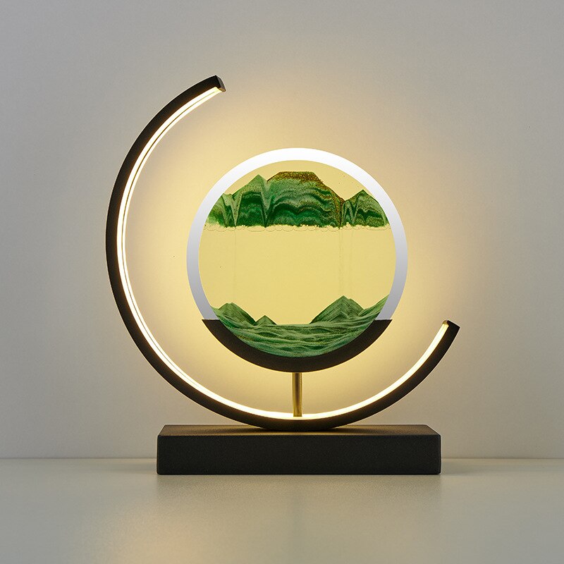 ZenSand | Sand Tischlampe – Beruhigendes LED-Design mit fließendem Sandmuster