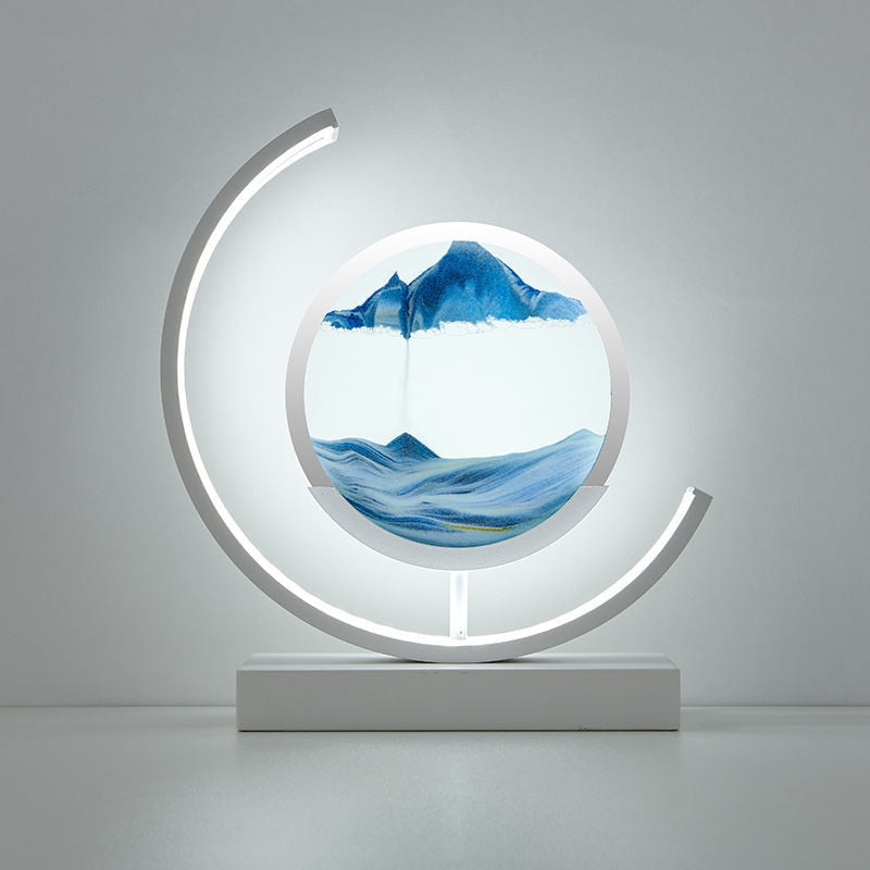 ZenSand | Sand Tischlampe – Beruhigendes LED-Design mit fließendem Sandmuster