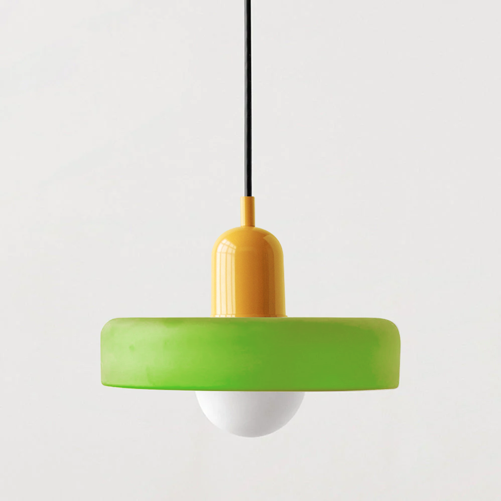 Vitréna Bauhaus Pendelleuchte für Esszimmer – Künstlerisches Design mit Harmonischer Lichtdiffusion, Ø 25cm, Verstellbare Aufhängung 12